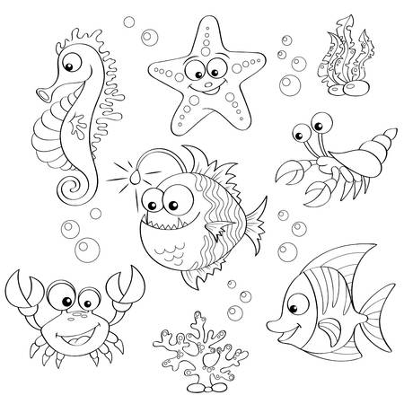 coloriage animaux de la mer