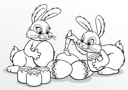 coloriage lapins